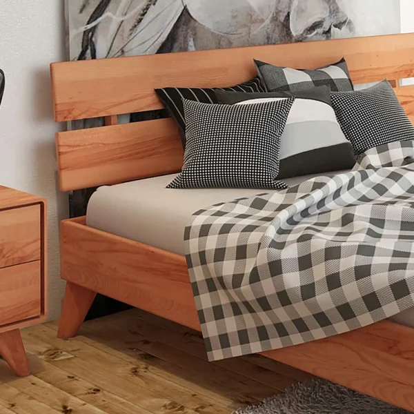 210cm Langes Doppelbett Gestell Aus Holz – Junola 7