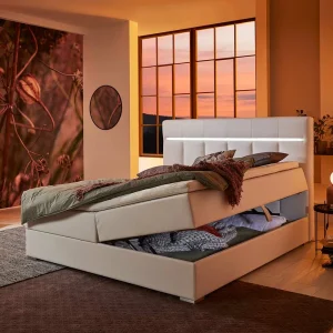 Kunstleder Boxspringbett Mit Kopfteil Beleuchtung – Meet 12