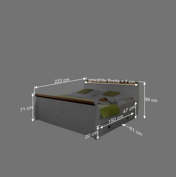 Landhausbett Sicilianu Aus Kiefer Massivholz 7