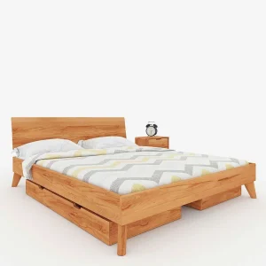 Massives Holz Doppelbett Mit Stauraum – Junola 10