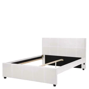 Modernes Kunstlederbett In Creme – Ilunato 10