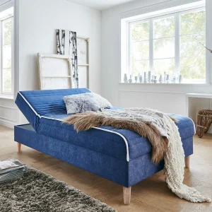 Verstellbare Daybed Polsterliege In Blau Samt – Blackbird 10