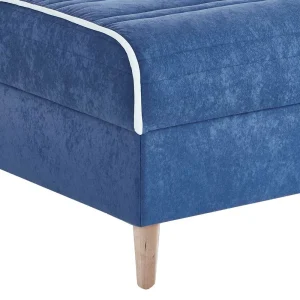 Verstellbare Daybed Polsterliege In Blau Samt – Blackbird 18