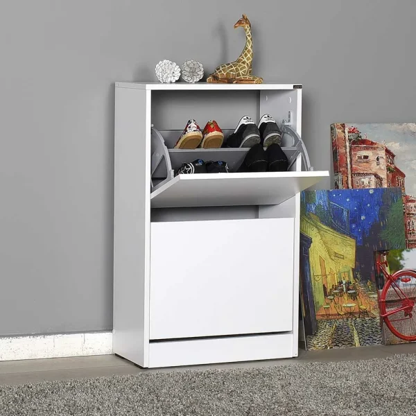 Weißer Schuhschrank Mit 26 Cm Tiefe – Corbit 4